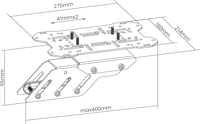 OPLITE Halter für Simracing & Flightsim Zubehör        white retail