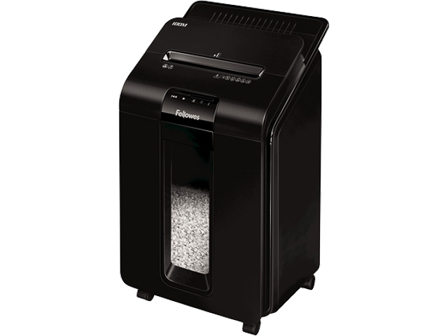 Fellowes AutoMax 100M Aktenvernichter Partikelschnitt-Zerkleinerung 22 cm Schwarz