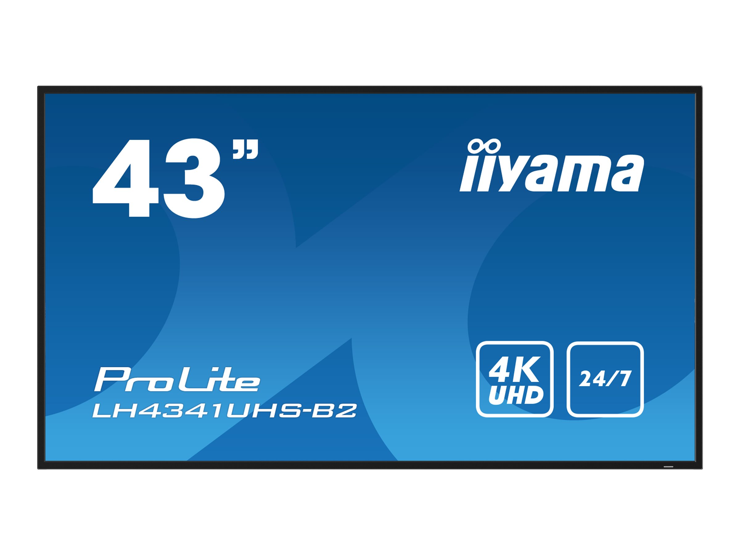 iiyama LH4341UHS-B2 Signage-Display 108 cm (42.5") LCD 500 cd/m² 4K Ultra HD Eingebauter Prozessor Android 8.0 18/7