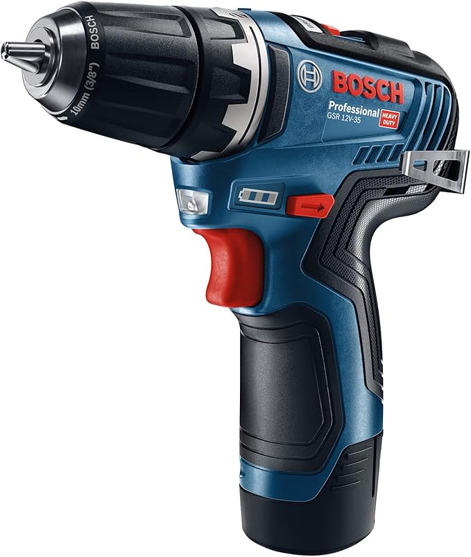 Bosch GSR 12V-35 Professional 1750 RPM Schwarz, Blau