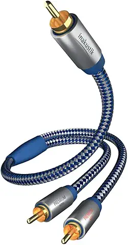 in-akustik Premium Y Subwoofer Kabel Cinch - 2x Cinch 5,0 m
