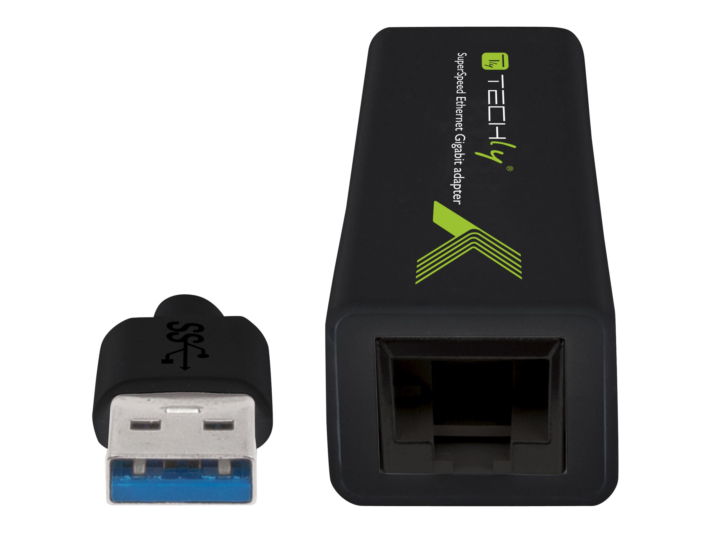 Techly IDATA USB-ETGIGA3T2 RJ-45 USB 2.0 Type-A Schwarz Techly IDATA USB-ETGIGA3T2 RJ-45 USB 2.0 Type-A Schwarz