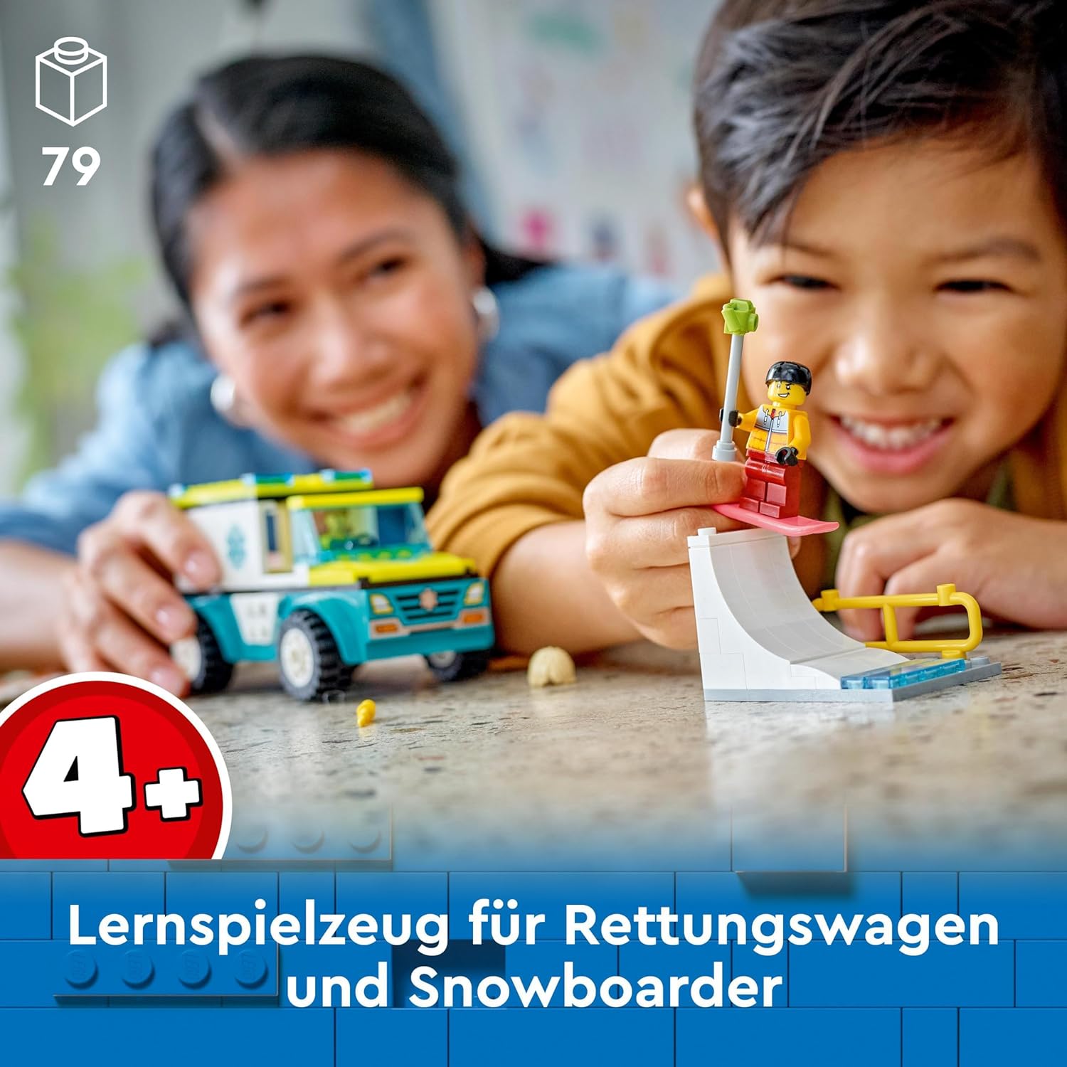 LEGO® 60403 City Fahrzeuge - Rettungswagen und Snowboarder (79 Teile)