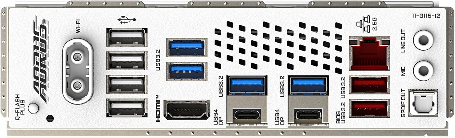 GIGABYTE X870 AORUS ELITE WIFI7 ICE Mainboard - Unterstützt AMD Ryzen 9000 CPUs, 16+2+2 Phasen Digitales VRM, bis zu 8200MHz DDR5 (OC), 3xPCIe 5.0 + 1xPCIe 4.0, Wi-Fi 7, 2.5GbE LAN, USB 4