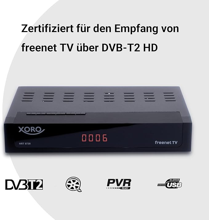 XORO HRT 8730 DVB-T/T2 Full HD Receiver schwarz