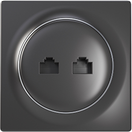 Fibaro FGWEEU-021-8 - 2 x RJ-45 - 100 Ohm - Schwarz - 86 mm - 42 mm - 86 mm