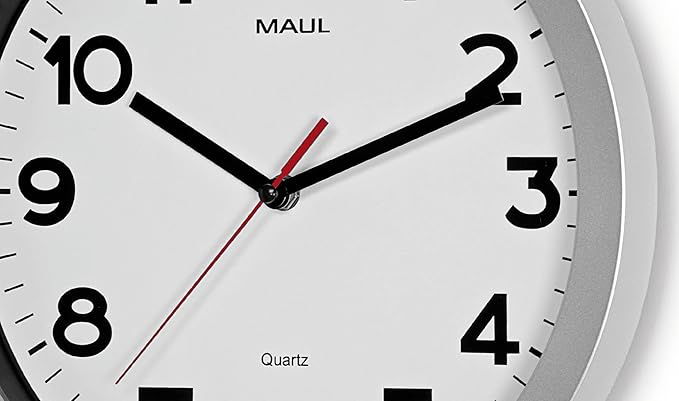 MAUL Wanduhr Step weiß/silber Kunststoff 30cm inkl. Batterie MAUL Wanduhr Step weiß/silber Kunststoff 30cm inkl. Batterie