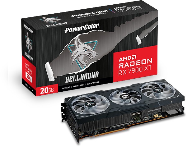 PowerColor Hellhound RX 7900 XT 20G-L/OC Grafikkarte AMD Radeon RX 7900 XT 20 GB GDDR6 PowerColor Hellhound RX 7900 XT 20G-L/OC Grafikkarte AMD Radeon RX 7900 XT 20 GB GDDR6