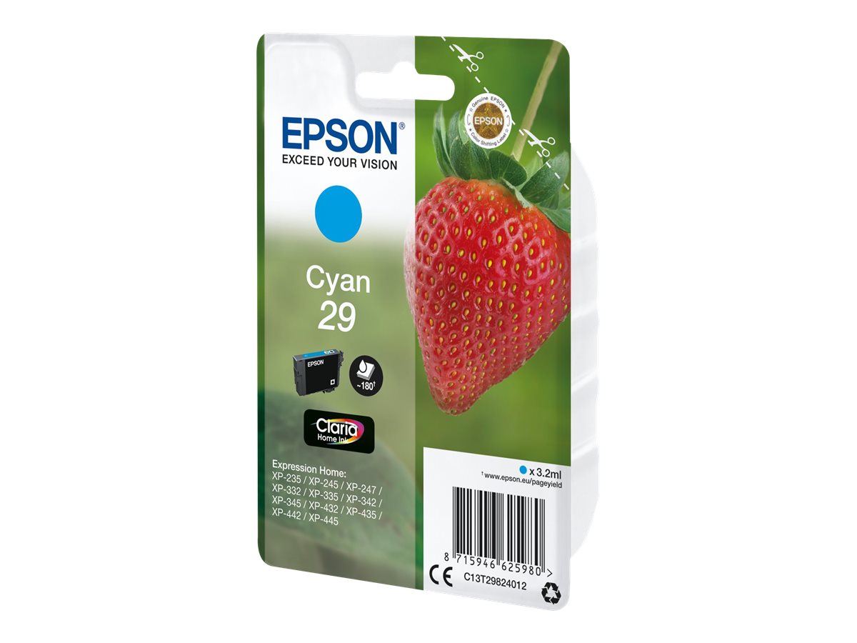 Epson Strawberry Singlepack Cyan 29 Claria Home Ink