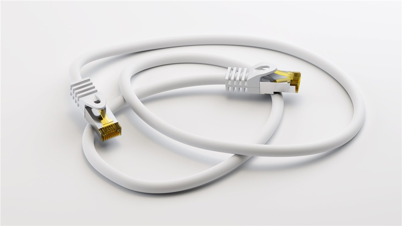 RJ45 Patchkabel CAT 6A S/FTP (PiMF), 500 MHz mit CAT 7 Rohkabel, weiß