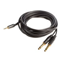 Monkey Banana Solid Link Kabel - 2 x Klinke 6,3mm mono / 3,5mm Miniklinke stereo/ 300cm - 2 x 6.35mm - Männlich - 3.5mm - Männlich - 3 m - Schwarz