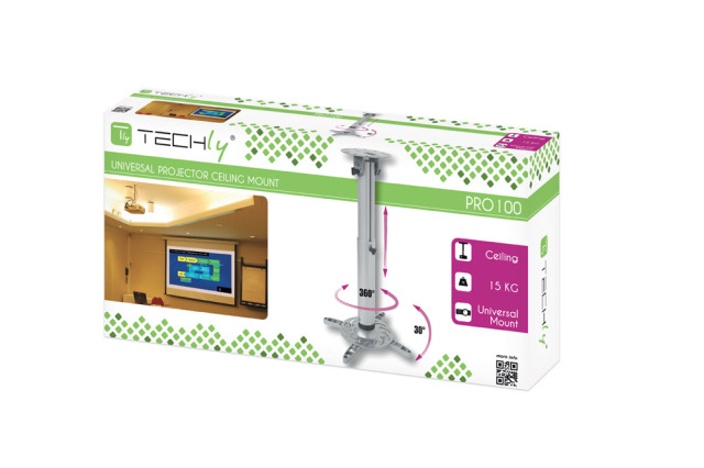Techly Klammer - für Projektor - Silber - Deckenmontage