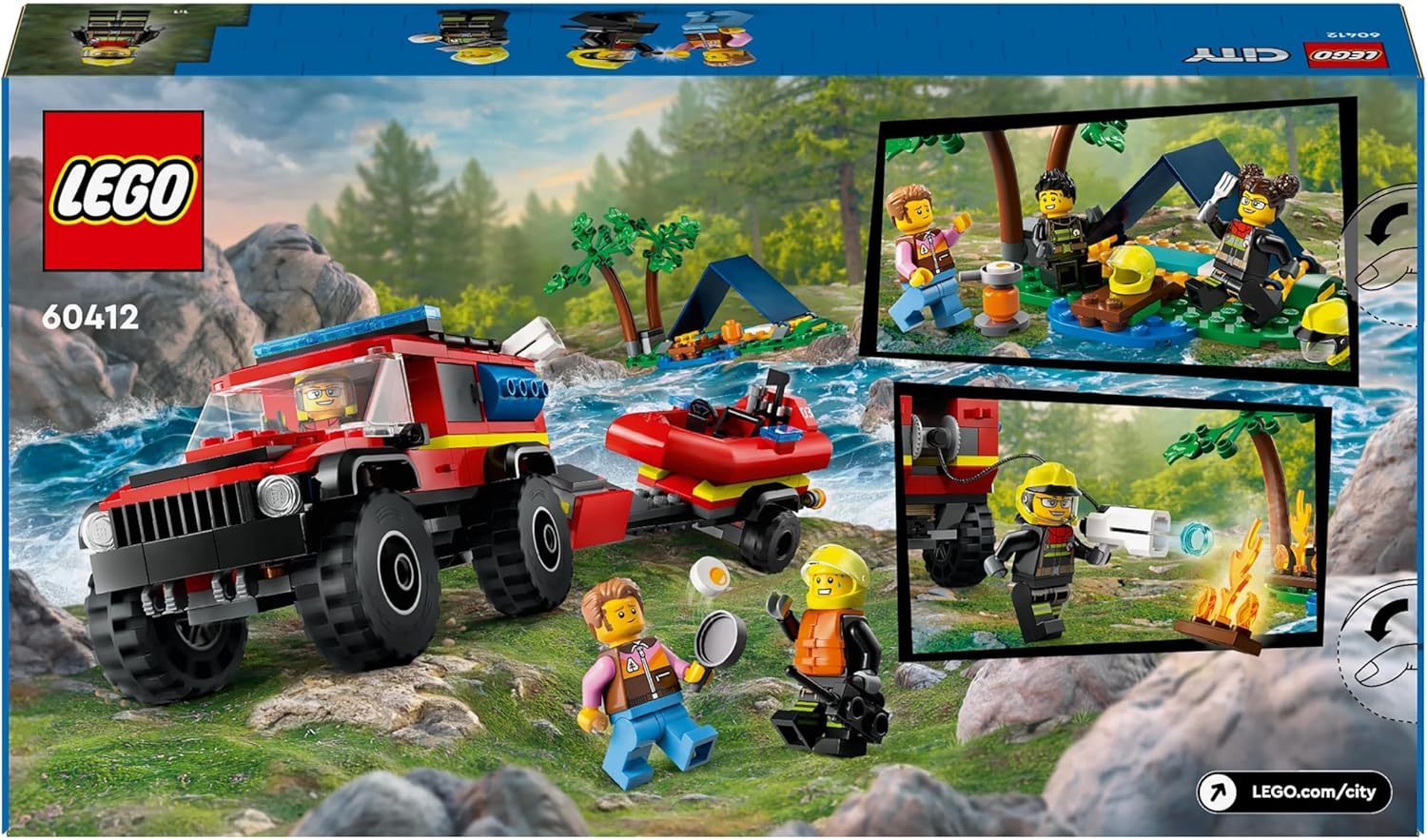 LEGO® 60412 City Feuerwehr - Feuerwehrgeländewagen mit Rettungsboot (301 Teile) LEGO® 60412 City Feuerwehr - Feuerwehrgeländewagen mit Rettungsboot (301 Teile)