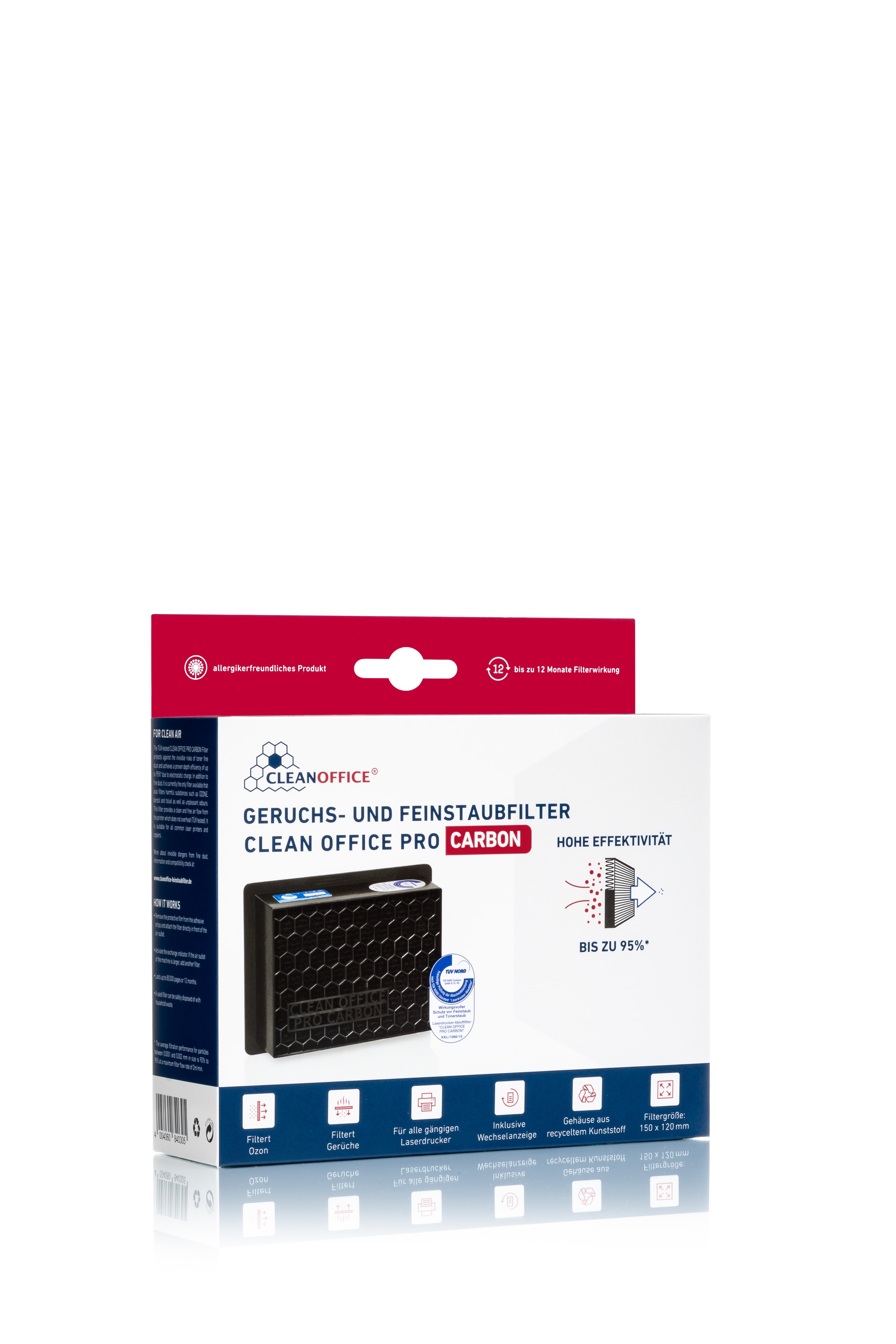 Clean Office PRO Carbon 1er Pack Feinstaubfilter für Drucker Clean Office PRO Carbon 1er Pack Feinstaubfilter für Drucker