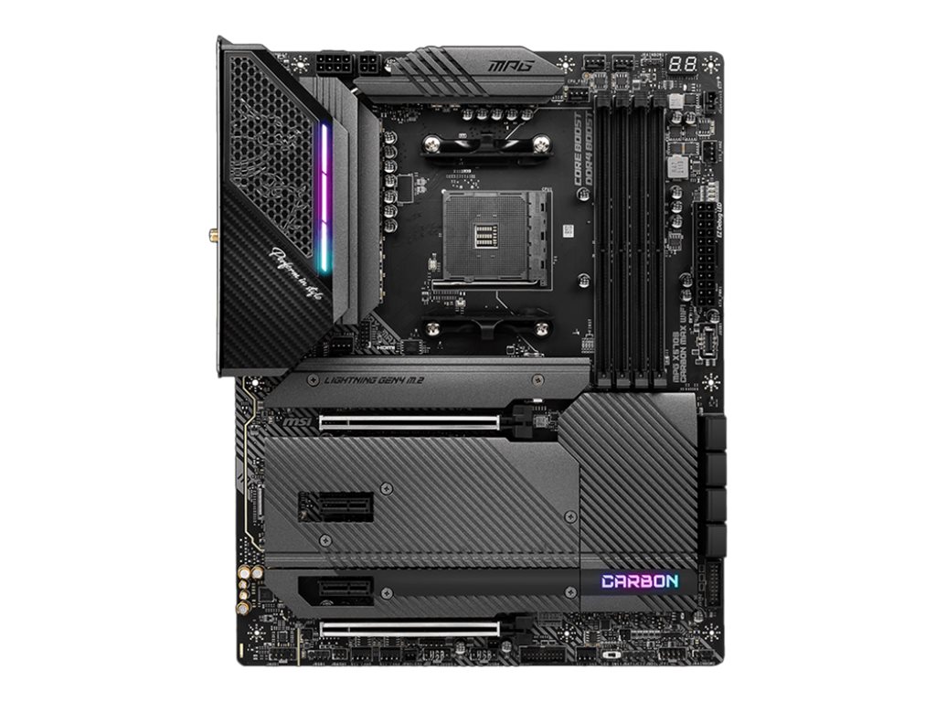 MSI MPG X570S CARBON MAX WIFI - Motherboard - ATX - Socket AM4 - AMD X570 Chipsatz - USB-C Gen2, USB 3.2 Gen 1, USB 3.2 Gen 2 - 2.5 Gigabit LAN, Wi-Fi, Bluetooth - Onboard-Grafik (CPU erforderlich)