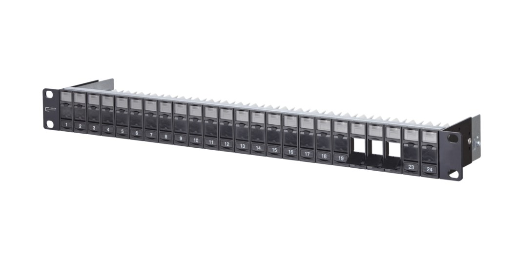 METZ CONNECT Modul 19 Zoll Modulträger 1HE 24 Port schwarz unbestückt