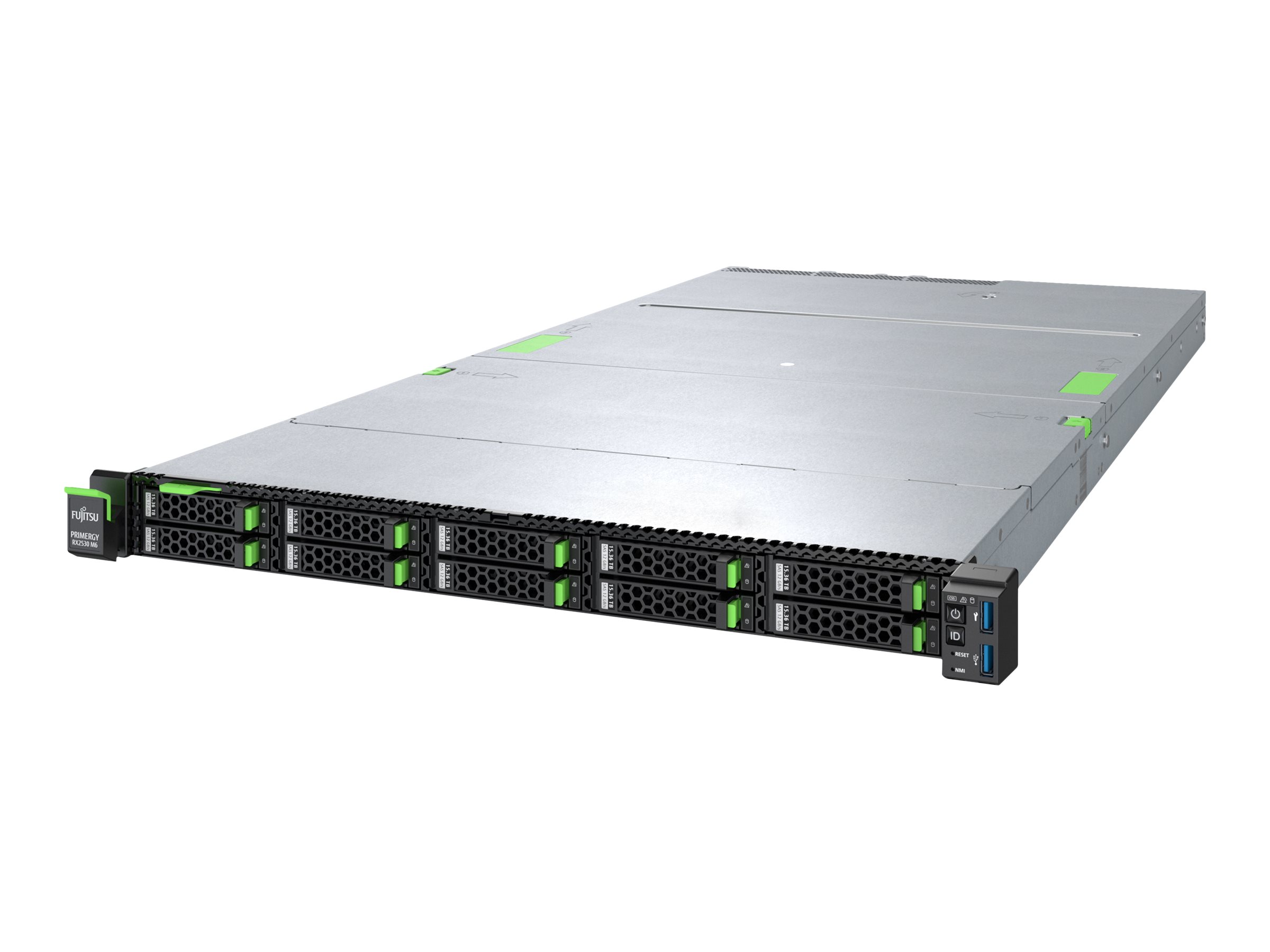 Fujitsu PRIMERGY RX2530 M6 - Server - Rack-Montage - 1U - zweiweg - 1 x Xeon Silver 4314 / 2.4 GHz - RAM 16 GB - SATA - Hot-Swap 6.4 cm (2.5")