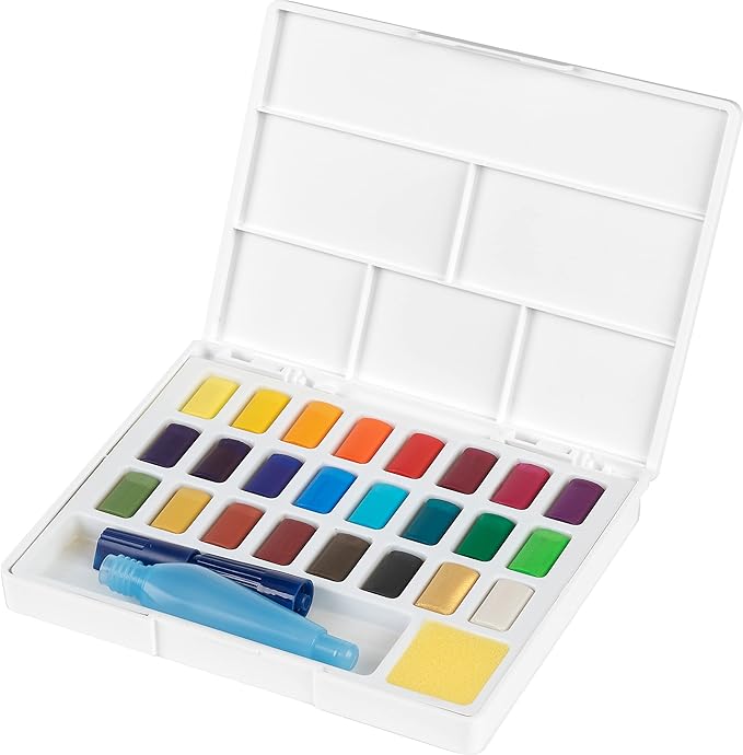 FABER-CASTELL Aquarellfarben in Näpfchen 24er Etui