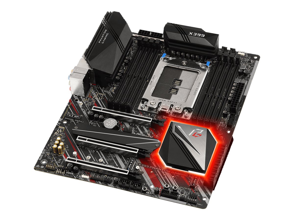 ASRock X399 Phantom Gaming 6 - Motherboard - ATX - Socket TR4 - AMD X399 Chipsatz - USB 3.1 Gen 1, USB-C Gen2, USB 3.1 Gen 2 - Gigabit LAN, 2.5 Gigabit LAN - HD Audio (8-Kanal) ASRock X399 Phantom Gaming 6 - Motherboard - ATX - Socket TR4 - AMD X399 Chipsatz - USB 3.1 Gen 1, USB-C Gen2, USB 3.1 Gen 2 - Gigabit LAN, 2.5 Gigabit LAN - HD Audio (8-Kanal)