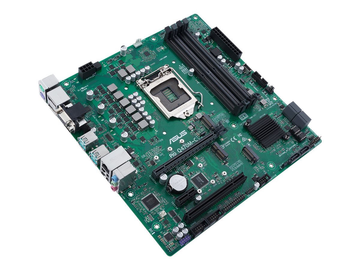 ASUS Pro Q470M-C/CSM - Motherboard - micro ATX - LGA1200-Sockel - Q470 Chipsatz - USB-C Gen1, USB 3.2 Gen 1, USB 3.2 Gen 2 - Gigabit LAN - Onboard-Grafik (CPU erforderlich) ASUS Pro Q470M-C/CSM - Motherboard - micro ATX - LGA1200-Sockel - Q470 Chipsatz - USB-C Gen1, USB 3.2 Gen 1, USB 3.2 Gen 2 - Gigabit LAN - Onboard-Grafik (CPU erforderlich)