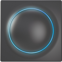 FIBARO Walli Dimmer / Z-Wave Plus Lichtdimmer mit LED Deckel, Anthrazit, FGWDEU-111-8