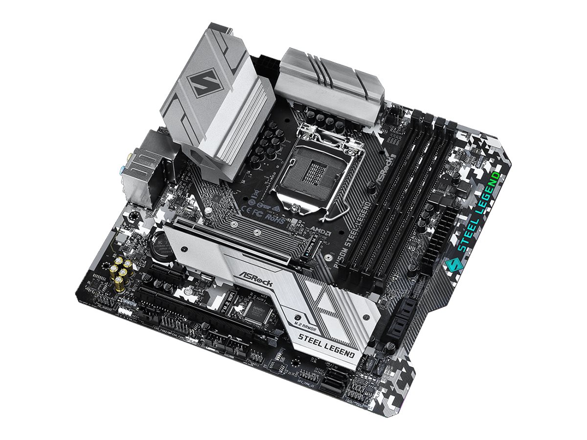 ASRock B460M Steel Legend - Motherboard - micro ATX - LGA1200-Sockel - B460 Chipsatz - USB-C Gen1, USB 3.2 Gen 1 - 2.5 Gigabit LAN - Onboard-Grafik (CPU erforderlich)