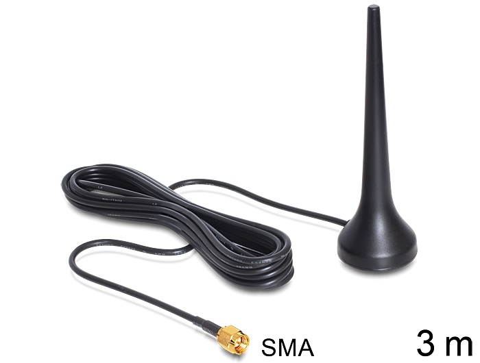 DeLOCK 88690 Netzwerk-Antenne Omnidirektionale Antenne RP-SMA 2 dBi