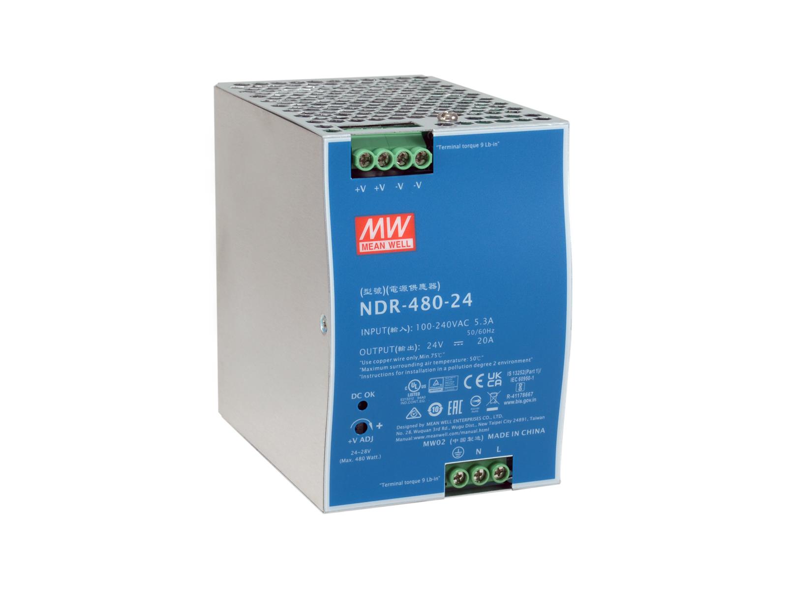 LevelOne 24V DC Industrie-Netzteil, 480W, DIN-Schiene,-20 ~ +70 ℃