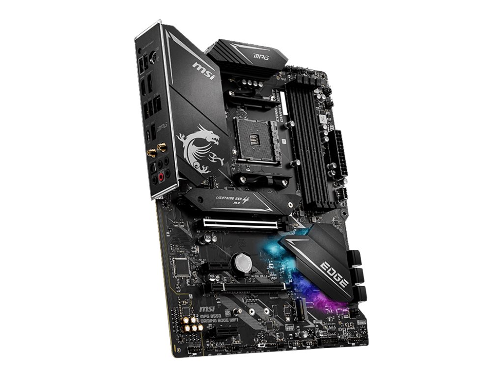 MSI MPG B550 GAMING EDGE WIFI - Motherboard - ATX - Socket AM4 - AMD B550 Chipsatz - USB-C Gen2, USB-C Gen1, USB 3.2 Gen 1, USB 3.2 Gen 2 - 2.5 Gigabit LAN, Wi-Fi, Bluetooth - Onboard-Grafik (CPU erforderlich) MSI MPG B550 GAMING EDGE WIFI - Motherboard - ATX - Socket AM4 - AMD B550 Chipsatz - USB-C Gen2, USB-C Gen1, USB 3.2 Gen 1, USB 3.2 Gen 2 - 2.5 Gigabit LAN, Wi-Fi, Bluetooth - Onboard-Grafik (CPU erforderlich)