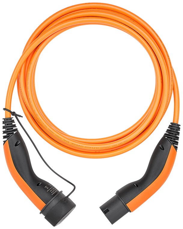 Ladekabel Typ 2, bis zu 22 kW, 3 m, orange Ladekabel Typ 2, bis zu 22 kW, 3 m, orange