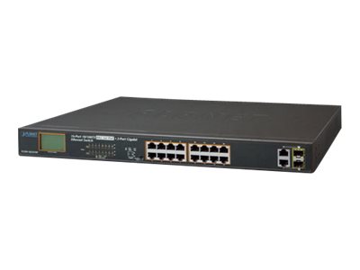 Planet FGSW-1822VHP - Switch - unmanaged - 16 x 10/100 (PoE+)