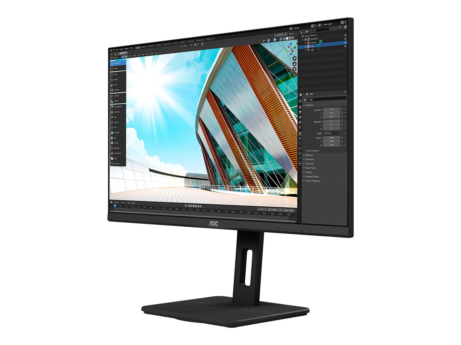 AOC U28P2A - LED-Monitor - 71.1 cm (28") - 3840 x 2160 4K @ 60 Hz AOC U28P2A - LED-Monitor - 71.1 cm (28") - 3840 x 2160 4K @ 60 Hz