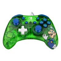 PDP Rock Candy: Luigi Lime Blau, Grün, Durchscheinend USB Gamepad Analog / Digital Nintendo Switch, Nintendo Switch Lite, Nintendo Switch OLED