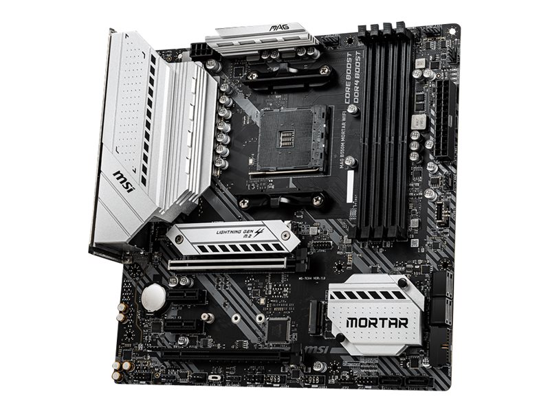 MSI MAG B550M MORTAR WIFI - Motherboard - micro ATX - Socket AM4 - AMD B550 Chipsatz - USB-C Gen2, USB-C Gen1, USB 3.2 Gen 1, USB 3.2 Gen 2 - Bluetooth, 2.5 Gigabit LAN, Wi-Fi - Onboard-Grafik (CPU erforderlich)