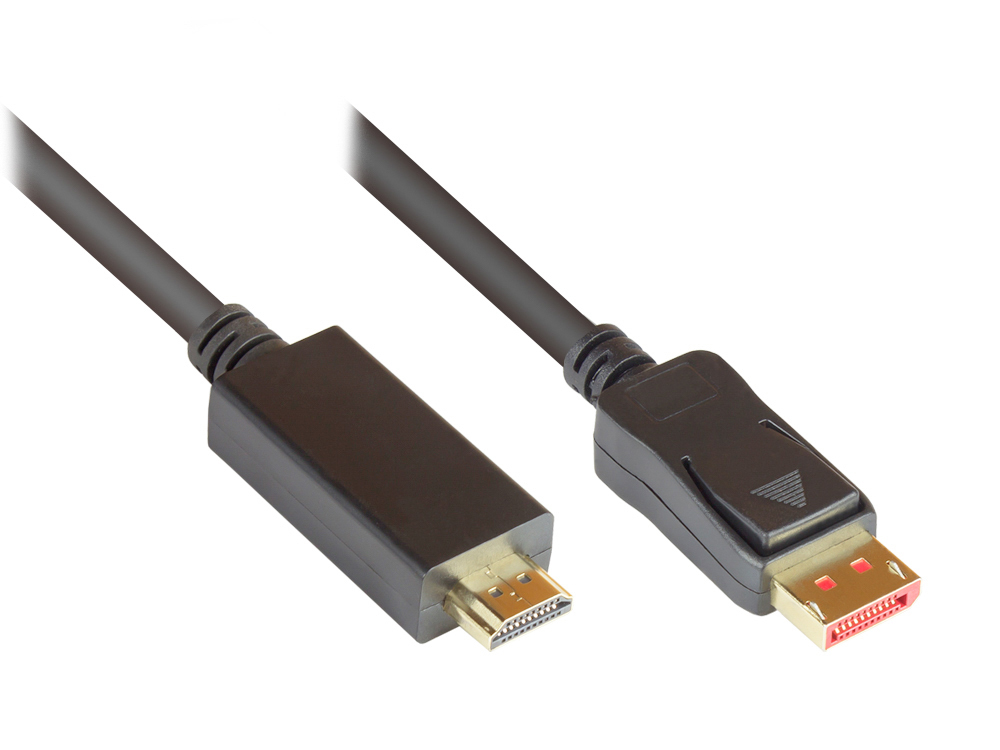 Alcasa DP14-HDMI Videokabel-Adapter 2 m DisplayPort Schwarz