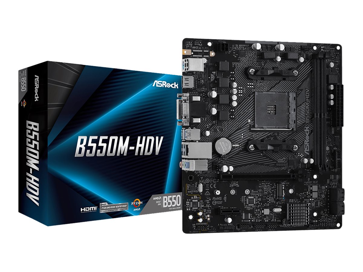 Asrock B550M-HDV AMD B550 Sockel AM4 micro ATX