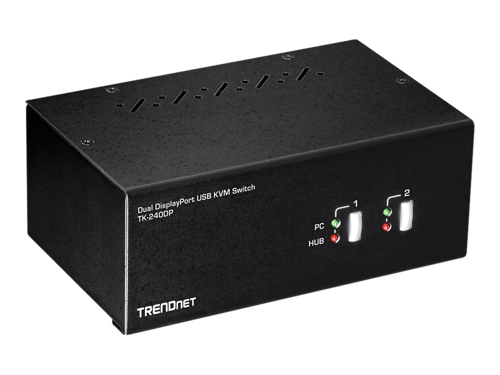 Trendnet TK-240DP Tastatur/Video/Maus (KVM)-Switch Schwarz