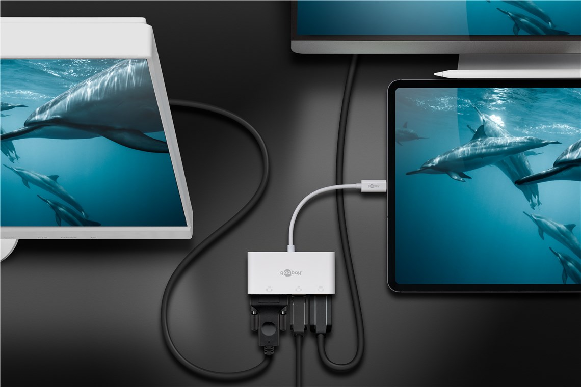 USB-C™ Multiport-Adapter auf VGA, DisplayPort™, HDMI™ USB-C™ Multiport-Adapter auf VGA, DisplayPort™, HDMI™