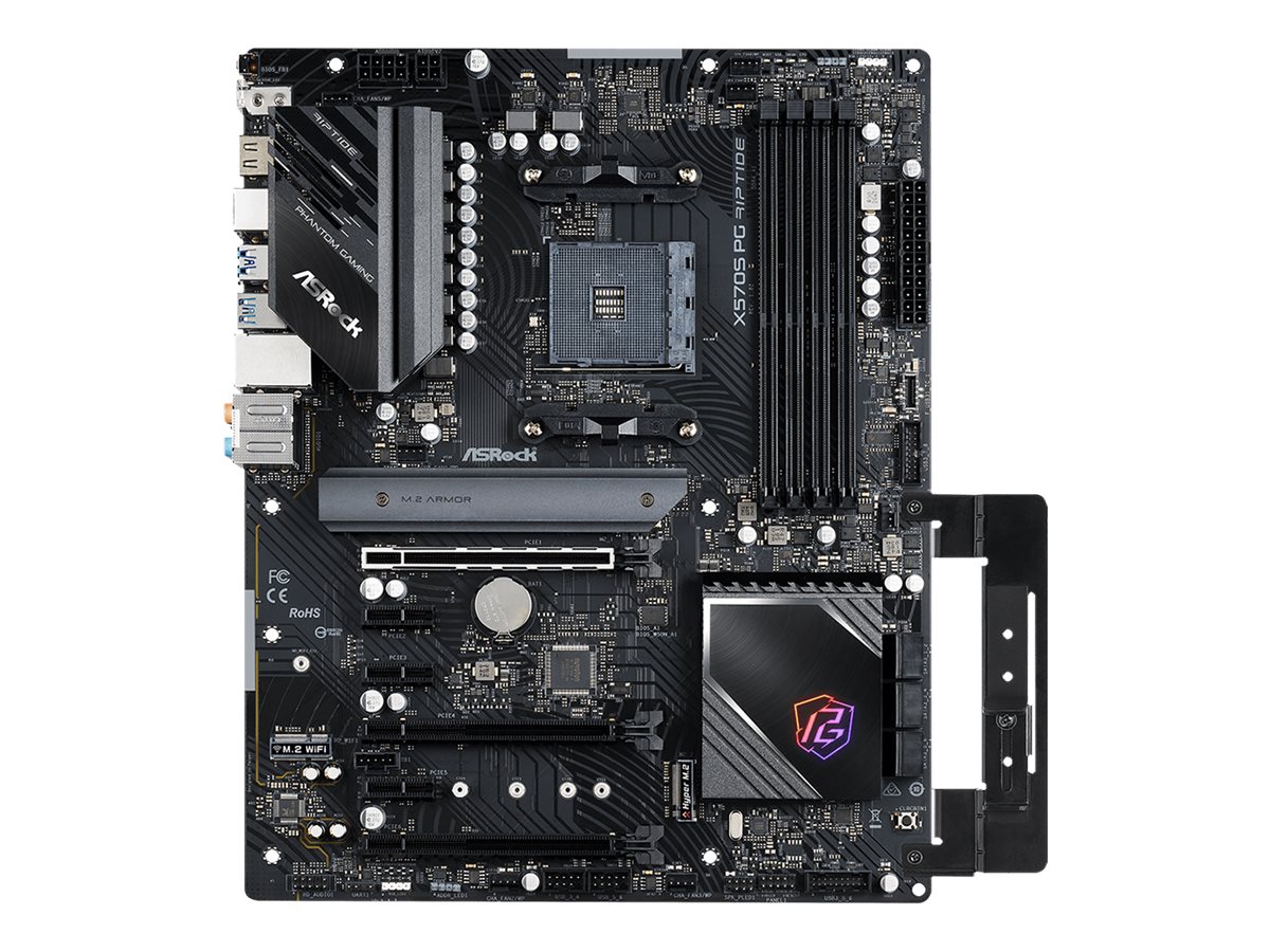 ASRock X570S PG Riptide - Motherboard - ATX - Socket AM4 - AMD X570 Chipsatz - USB-C Gen2, USB 3.2 Gen 1, USB 3.2 Gen 2 - 2.5 Gigabit LAN - Onboard-Grafik (CPU erforderlich)