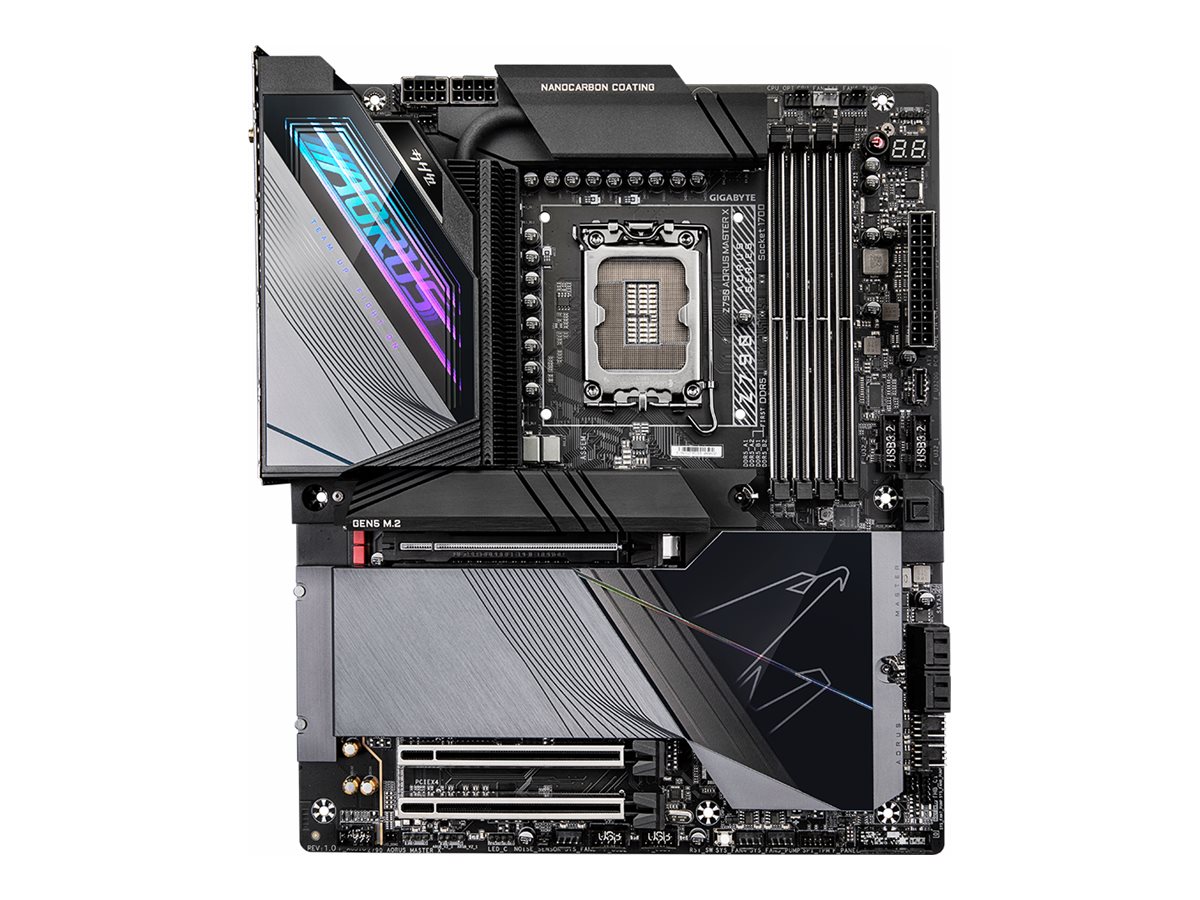 Gigabyte Z790 AORUS MASTER X - 1.0 - Motherboard - E-ATX - LGA1700-Sockel - Z790 Chipsatz - USB 3.2 Gen 1, USB-C Gen 2x2, USB-C 3.2 Gen 1, USB 3.2 Gen 2 - 10 Gigabit LAN, Wi-Fi, Bluetooth - Onboard-Grafik (CPU erforderlich)