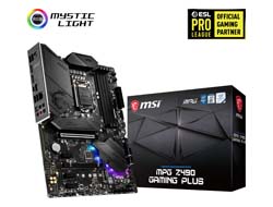MSI MPG Z490 GAMING PLUS - Motherboard - ATX - LGA1200-Sockel - Z490 Chipsatz - USB-C Gen2, USB-C Gen1, USB 3.2 Gen 1, USB 3.2 Gen 2 - 2.5 Gigabit LAN - Onboard-Grafik (CPU erforderlich)
