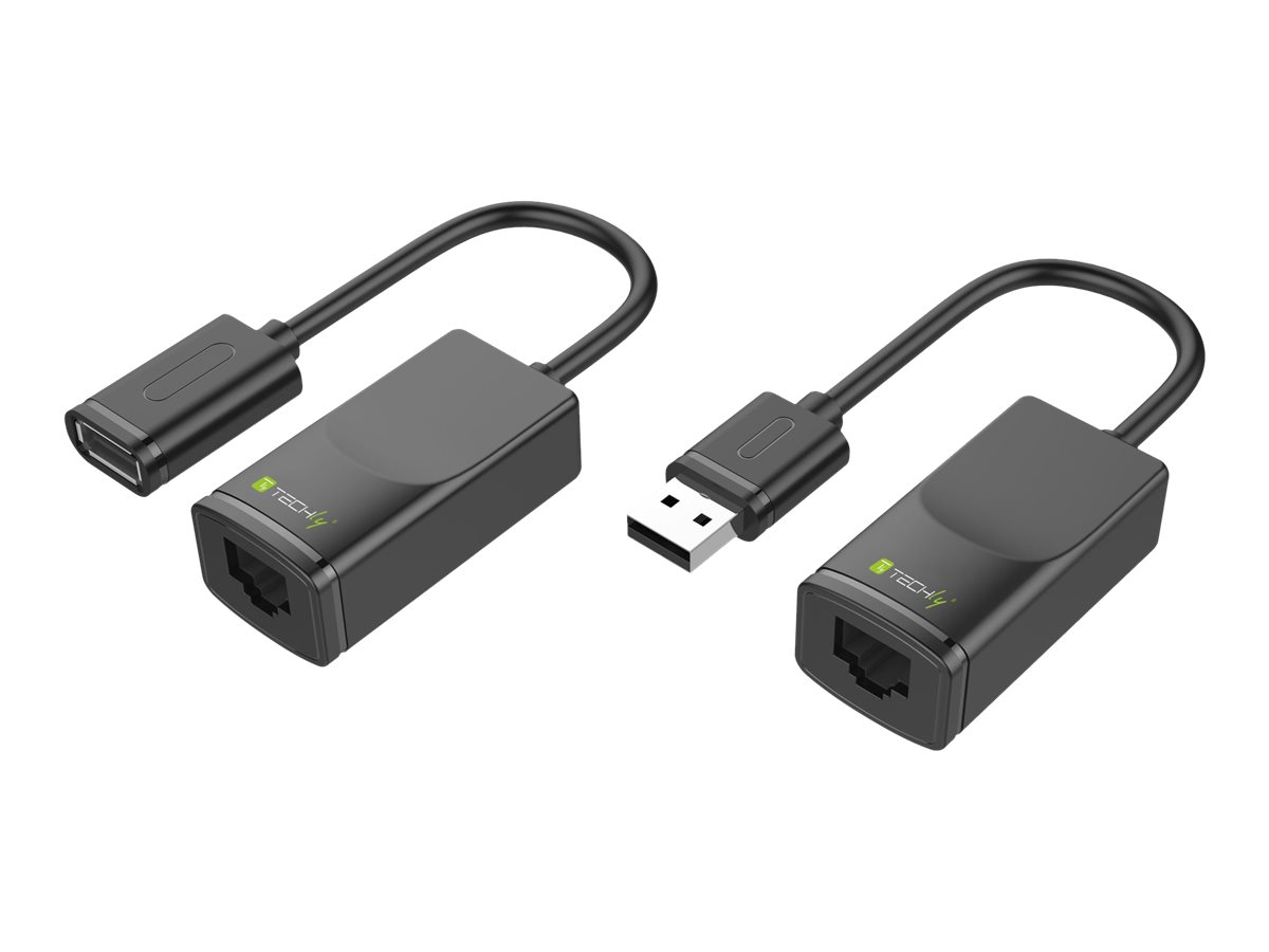 Techly USB extender on Cat.5E/6 60m cable - USB-Erweiterung Techly USB extender on Cat.5E/6 60m cable - USB-Erweiterung