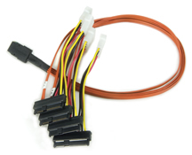 Broadcom CBL-SAS8087OCF-06M Serial Attached SCSI (SAS)-Kabel 0,6 m Mehrfarbig