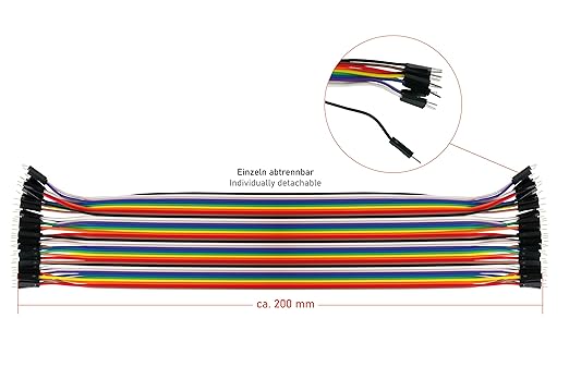 kabelmeister Jumper Wire 40-Pin St-St 3er-Set 20cm