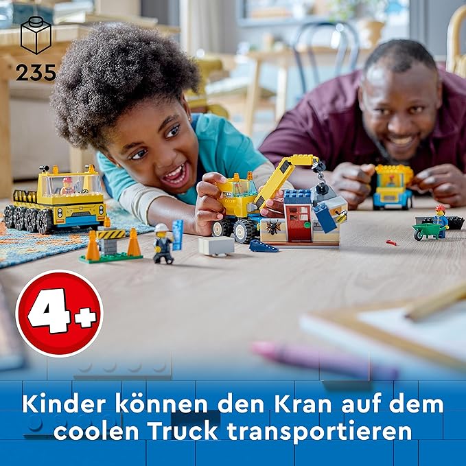 LEGO City   Baufahrzeuge und Kran mit Abrissbirne     60391