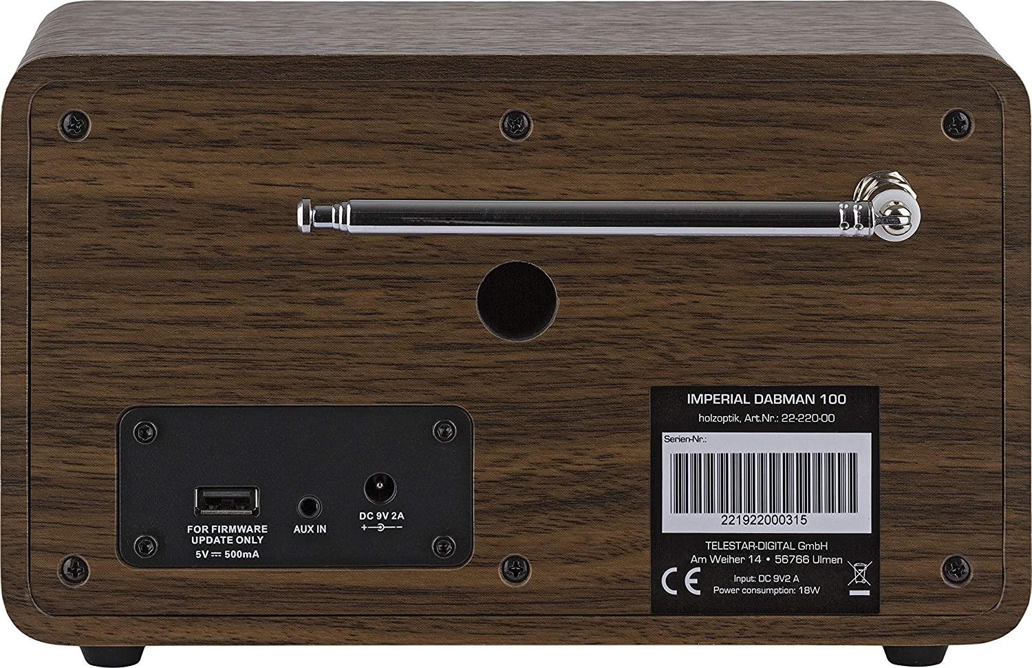 imperial Radio DABMAN 100 DAB/DAB+/UKW m. RDS Holzoptik imperial Radio DABMAN 100 DAB/DAB+/UKW m. RDS Holzoptik