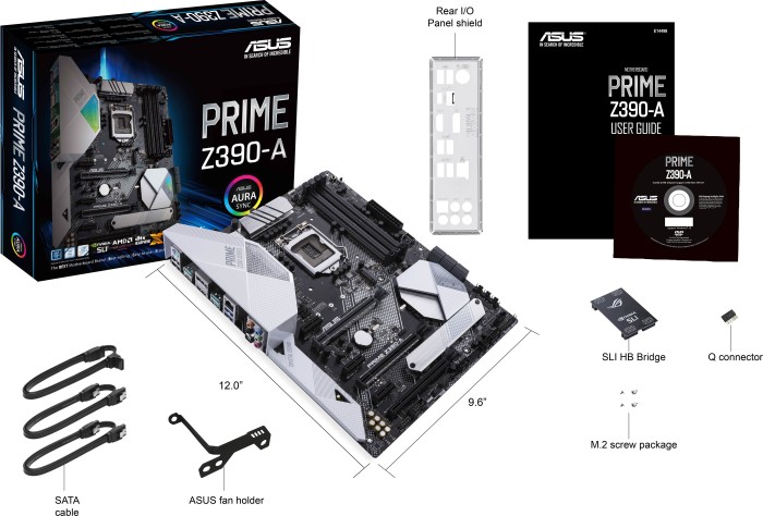 ASUS PRIME Z390-A - Motherboard - ATX - LGA1151 Socket - Z390 Chipsatz - USB 3.1 Gen 1, USB-C Gen2, USB 3.1 Gen 2 - Gigabit LAN - Onboard-Grafik (CPU erforderlich)