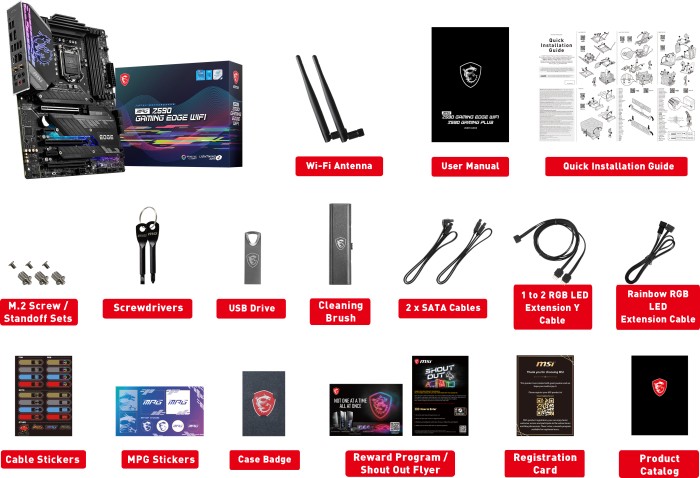 MSI MPG Z590 GAMING EDGE WIFI - Motherboard - ATX - LGA1200-Sockel - Z590 Chipsatz - USB-C Gen2, USB 3.2 Gen 1, USB 3.2 Gen 2, USB-C Gen 2x2 - 2.5 Gigabit LAN, Wi-Fi, Bluetooth - Onboard-Grafik (CPU erforderlich) MSI MPG Z590 GAMING EDGE WIFI - Motherboard - ATX - LGA1200-Sockel - Z590 Chipsatz - USB-C Gen2, USB 3.2 Gen 1, USB 3.2 Gen 2, USB-C Gen 2x2 - 2.5 Gigabit LAN, Wi-Fi, Bluetooth - Onboard-Grafik (CPU erforderlich)