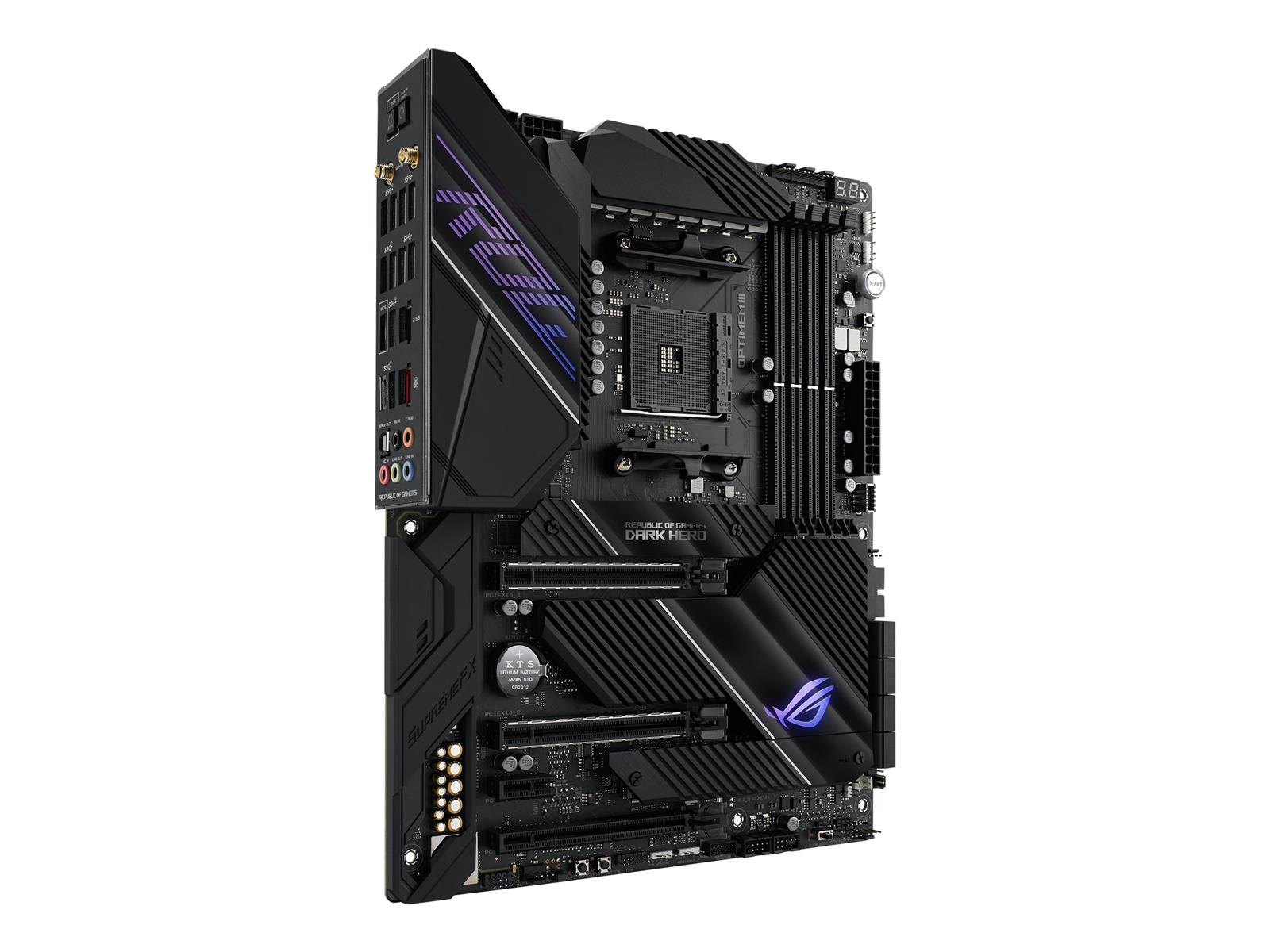 ASUS ROG Crosshair VIII Dark Hero - Motherboard - ATX - Socket AM4 - AMD X570 Chipsatz - USB-C Gen2, USB 3.2 Gen 1, USB 3.2 Gen 2 - Gigabit LAN, 2.5 Gigabit LAN, Wi-Fi, Bluetooth - HD Audio (8-Kanal) ASUS ROG Crosshair VIII Dark Hero - Motherboard - ATX - Socket AM4 - AMD X570 Chipsatz - USB-C Gen2, USB 3.2 Gen 1, USB 3.2 Gen 2 - Gigabit LAN, 2.5 Gigabit LAN, Wi-Fi, Bluetooth - HD Audio (8-Kanal)