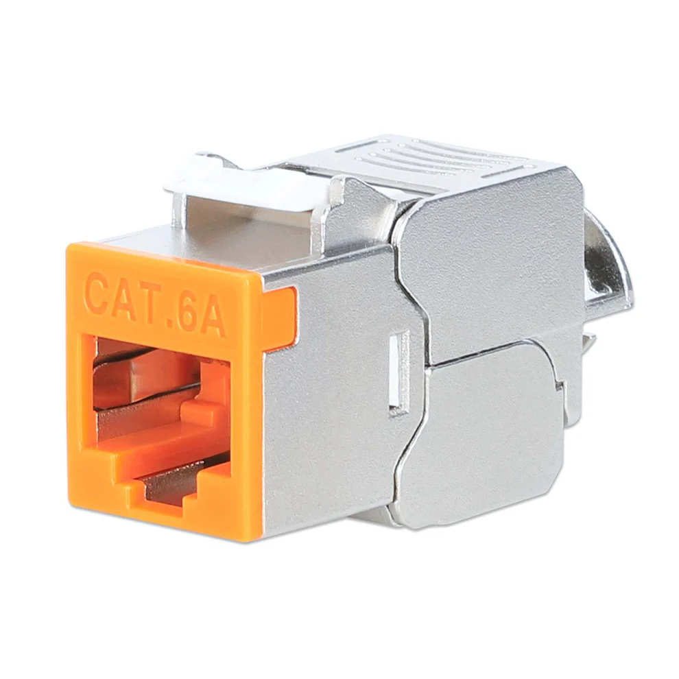 INTELLINET Cat6a 10G STP Keystone-Modul orange